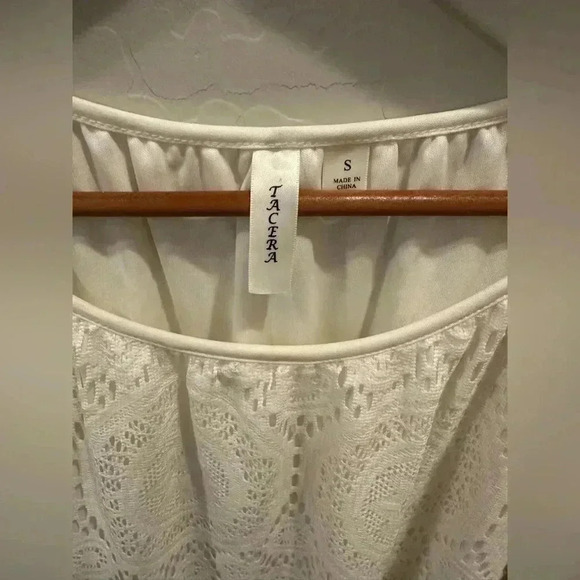 Tacera White Lace Dress Size Small - Picture 3 of 6